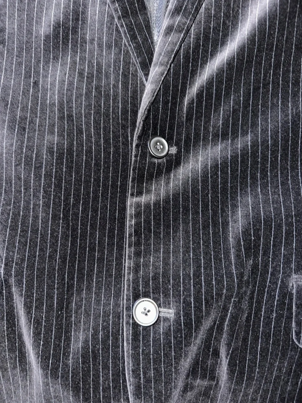 INC International Concepts men's black pinstripe velvet blazer Size 44L